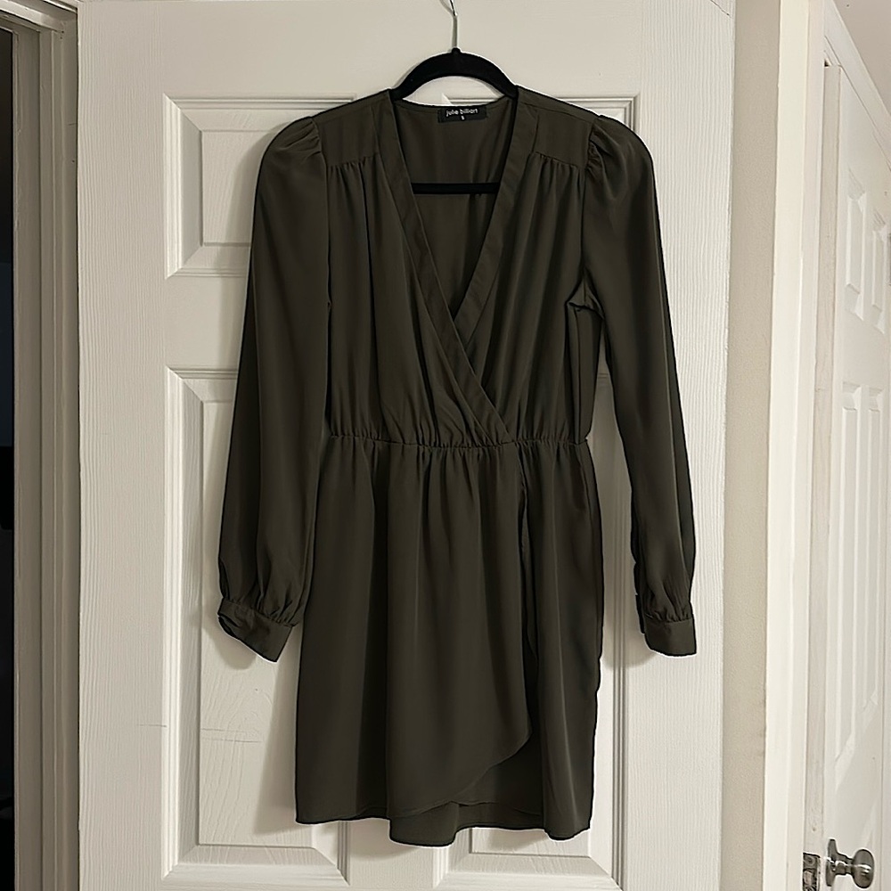 Julie Billiart dark olive cocktail dress